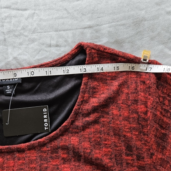 Torrid mini brushed soft red tiered skater dress Size 5X - Picture 10 of 16